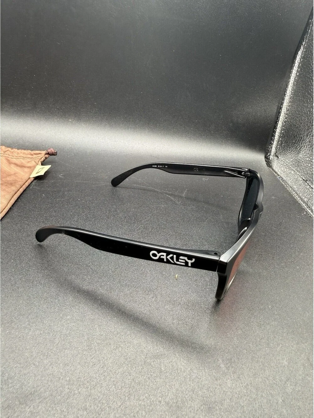 Oakley Frogskin Matte Black/+Red Iridium Lenses 24-298